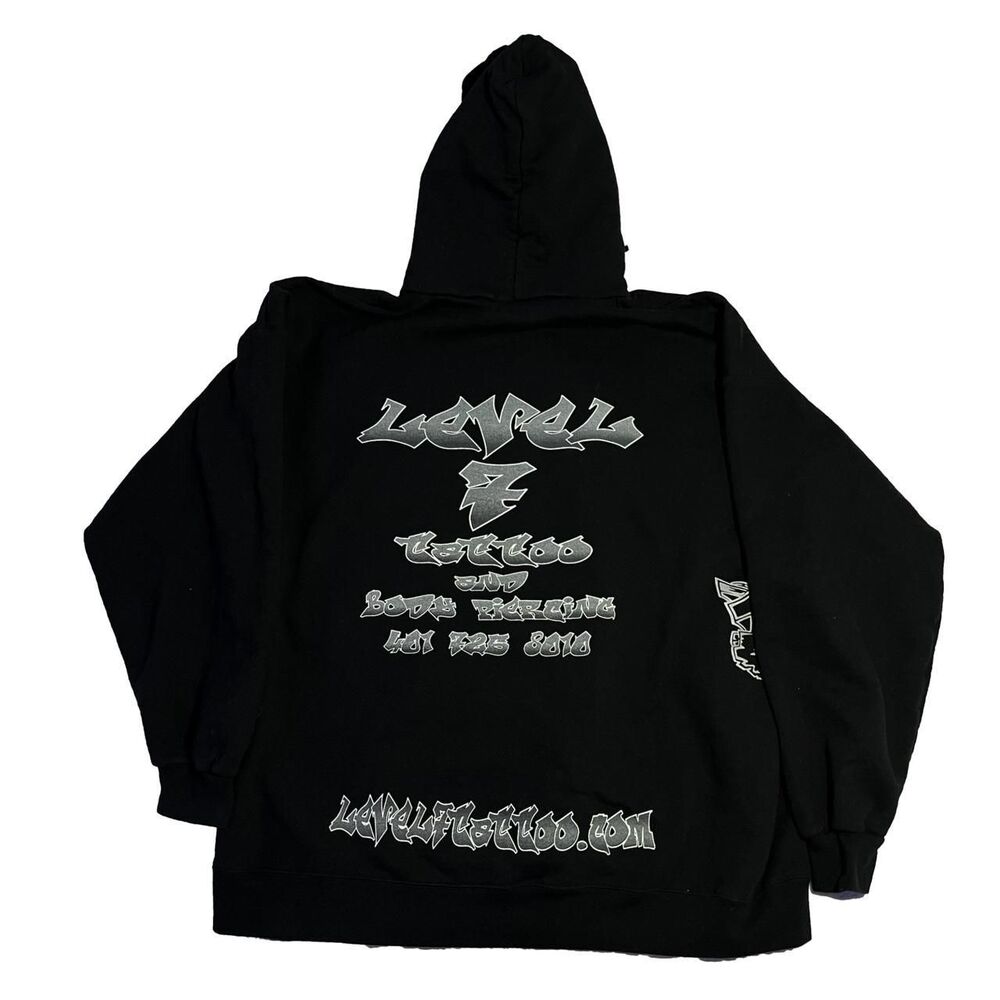 Baggy Y2k Black hoodie 2XL